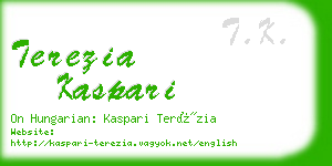 terezia kaspari business card